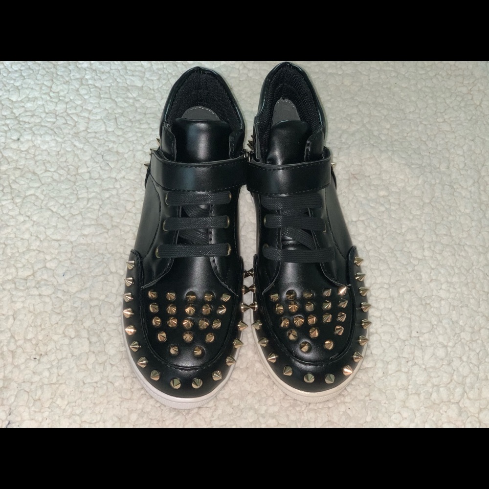 Brand new kids gold spiked shoes